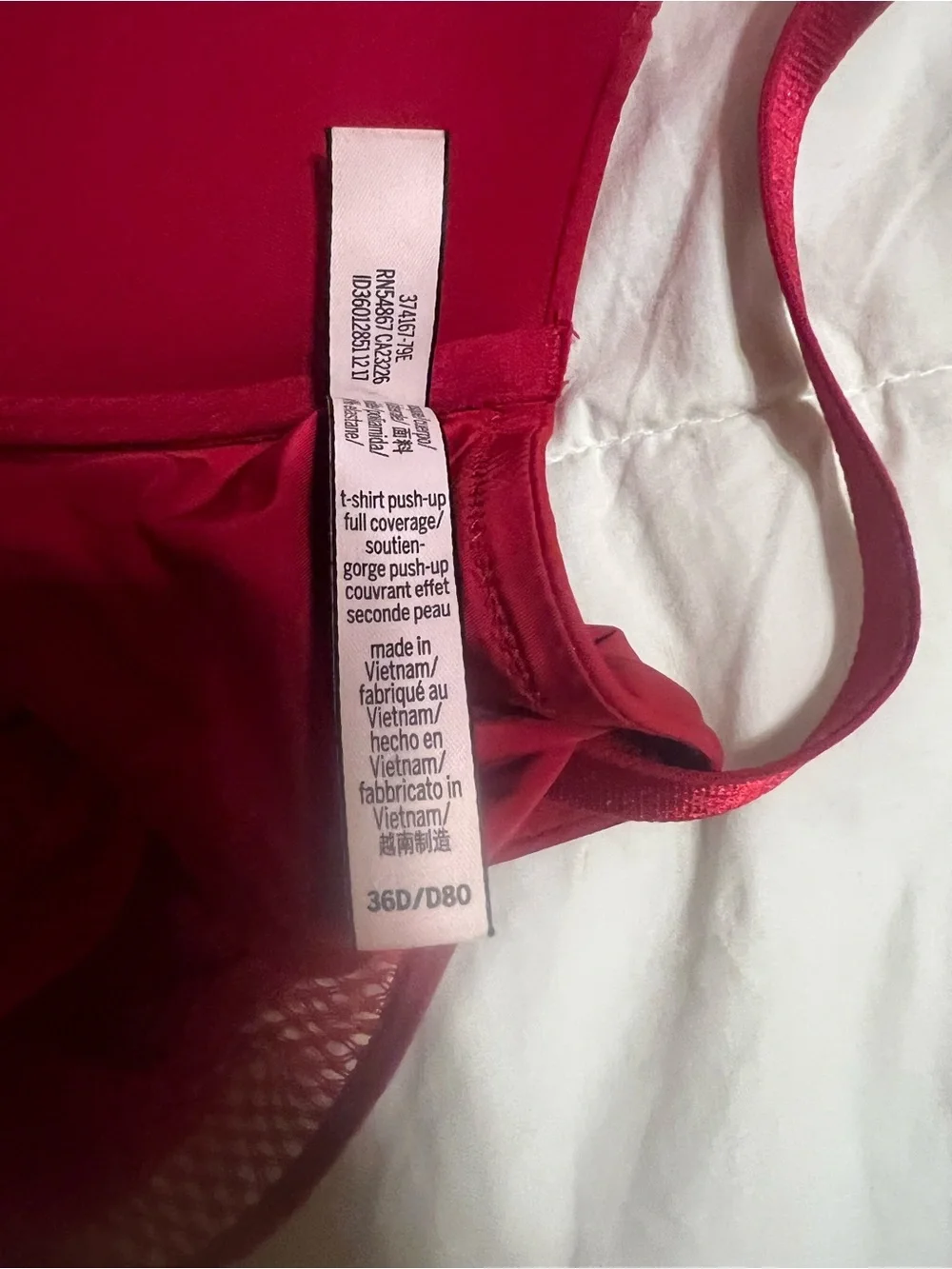 Victoria's Secret Red Lace-Back Push-Up Bra
